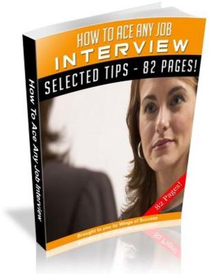Product picture how to ace any job interview Free PLR ebook Download